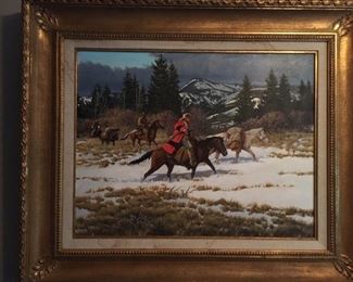 Paul Abram Jr (1933-2005) Western Scene
Oil on canvas 22" x 30" $2,500.
