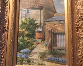 LOVELY Unsigned watercolor garden scene
12" x 7.5" $200.