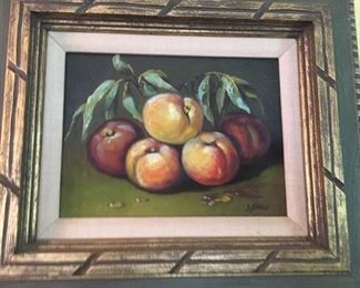 Still life oil on canvas illegibly signed 9" x 11.5"
$200