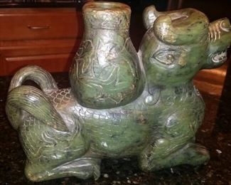 Jade Temple Incense Burner large piece 12" long 5"wide $900.