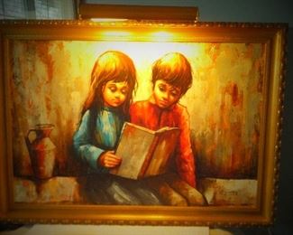 Large Oil On Canvas 36" x 40"
With Light attached $1500.