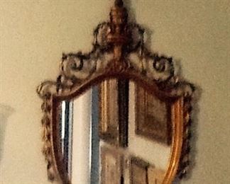 Old Antique GILTWOOD MIRROR $375. 42" long