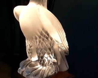 LLADRO EAGLE on Lighted pedestal 9"tall 12" with stand $900.