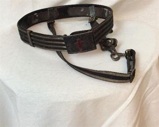 Old Belt. Uniform Red Cross Buckle $225.