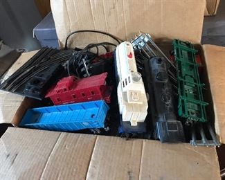 Box full of trains* tracks *engines*transformer, Etc. $125.