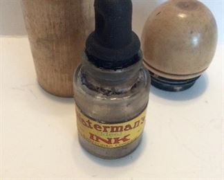 Vintage Waterman Ink Container Wooden Case
4.5" High $45.