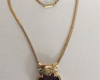 Vintage large amethyst costume necklace. $125