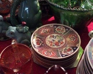 8 Imari Dessert Plates $95.