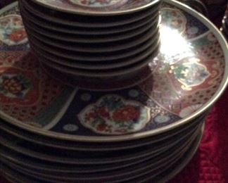 Antique Large & Small Imari Plates 16 pcs $150.