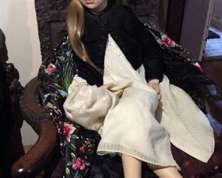 Christine Orange Porcelain Doll 36" $175.