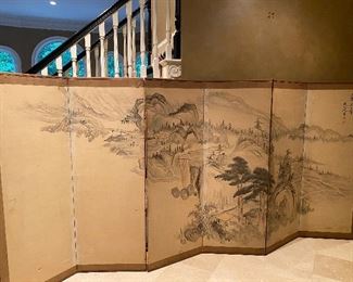 Vintage 6 Panel Asian Style Screen