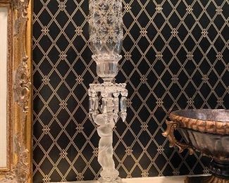 Pair of Baccarat Cherub Candlesticks