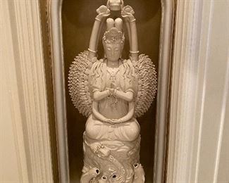 Pair of Large Blanc De Chine Figures