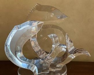 Signed & Numbered Van Teal Lucite Sculpture