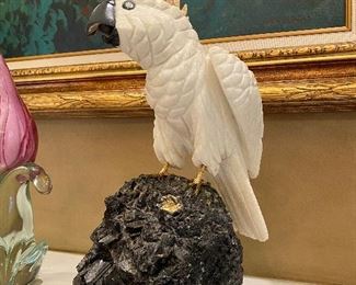 Carved Stone Parrot