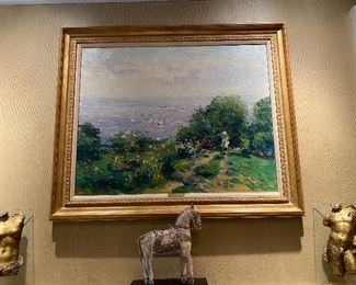 Large Oil on Canvas by Gaston Sebire