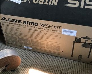 Alesis Nitro Mesh Kit Eight Piece Electronic Drum Kit with Mesh Heads BUY IT NOW $200 