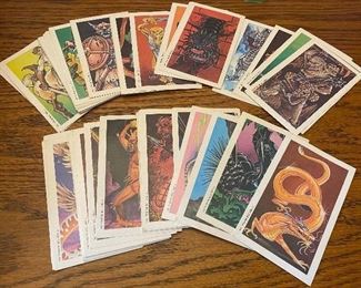 65 Vintage Advanced Dungeons & Dragons cards.