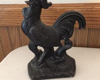 Figural Rooster Doorstop