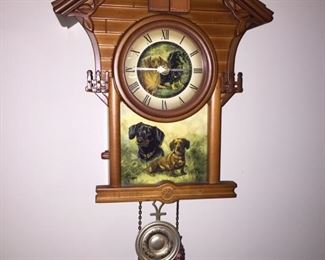 German Dog Themed Cuckoo Clock