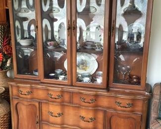 French Provincial China Cabinet