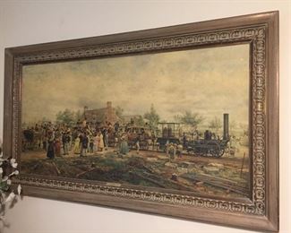 "First Railway Train" Framed Wall Art