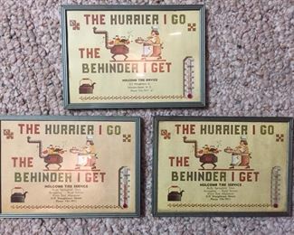 Framed Advertising Thermometers