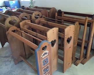 Assorted Wooden Quilt Racks/Blanket Stands