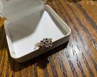 14K Gold Ruby/Diamond Ring