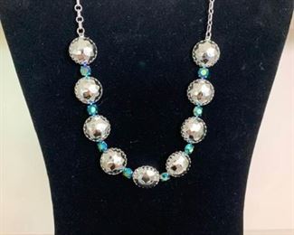 Silver Necklace with Matching Earrings