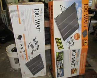 new in box 100 watt solar systems