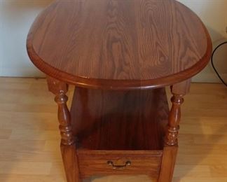 Oval Side Table 22" by 22.5 by 27" Asking $89.00
