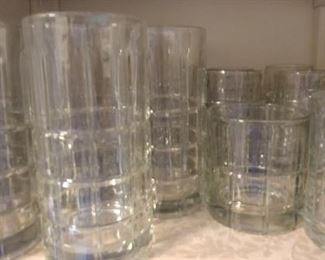 Glass Drinking Set includes (11) Water, (8) Cocktail, & (8) Juice Asking $59.00
