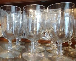 Etched Wine Glasses (9) Asking $45.00 for set