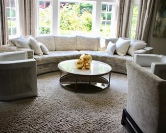 Custom Vanguard curved sofa