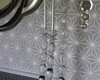 Set 3 crystal candlesticks