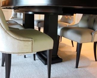 Bolier & Co. Domicile Pier Oval Dining Table; 8 Baker Salon dining Chairs