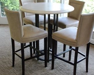 Vanguard Bar height table & Hickory stools