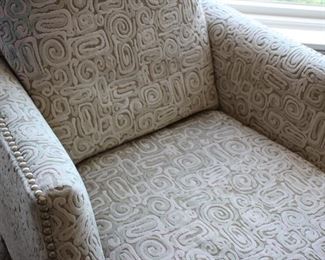 Lee Industries Club chair w/ ottoman