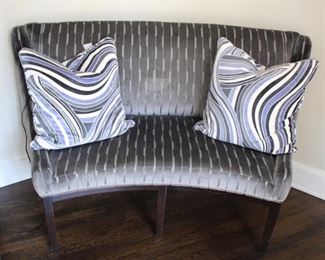 Custom curved settee