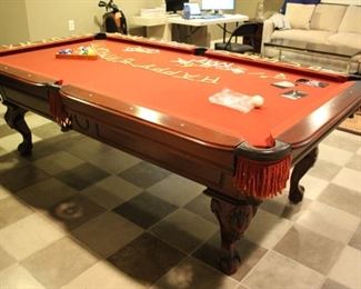 Pool Table with Joola Ping Pong Top and accessories