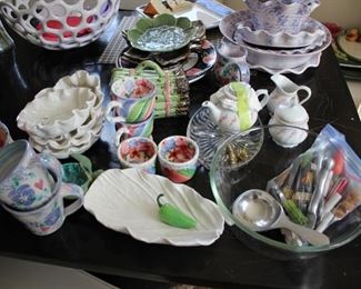 Kitchen wares; pottery dishes