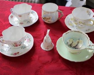 Shelley cups & saucers & other