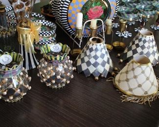MacKenzie Childs “Circus” collection - glass plates, stemware, vases, bowls…