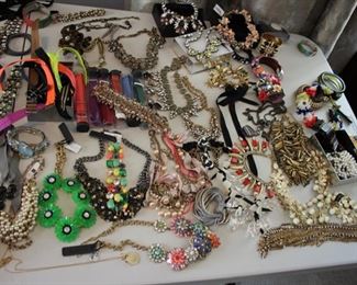 large lot of J. Crew costume jewelry - most NEW with tags - statement necklaces, bracelets, earrings……