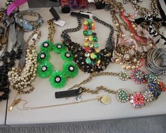 large lot of J. Crew costume jewelry - most NEW with tags - statement necklaces, bracelets, earrings……