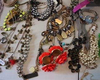 large lot of J. Crew costume jewelry - most NEW with tags - statement necklaces, bracelets, earrings……