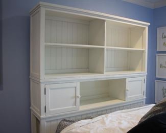White Queen bed with storage