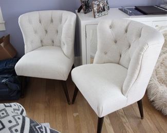 Pair accent chairs