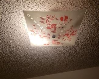 neat old 50's cowboy themed light fixture